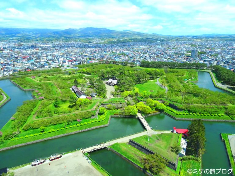 五稜郭の展望台からみた風景
