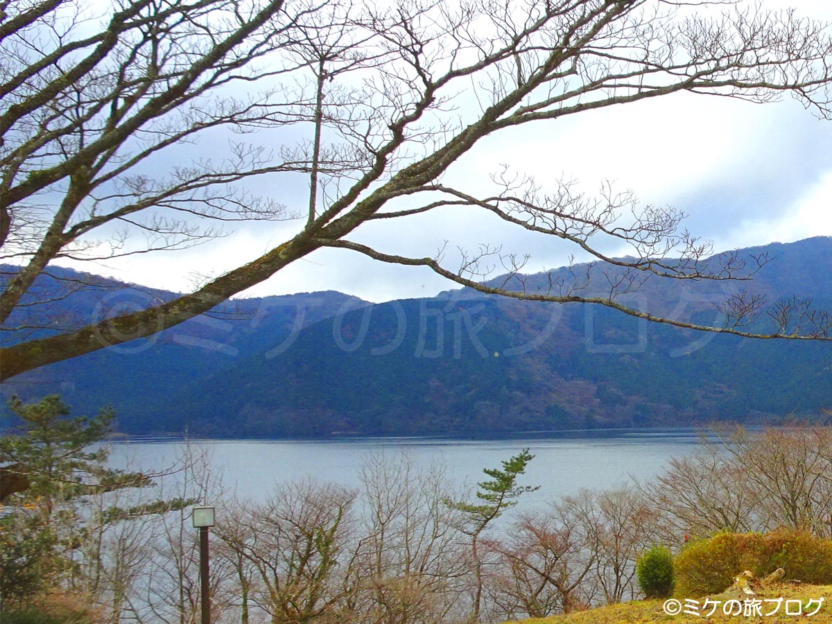 龍宮殿から見る芦ノ湖