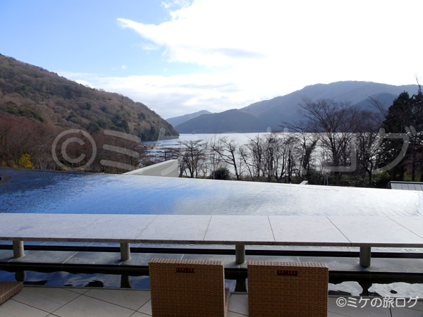箱根・芦ノ湖はなをり 足湯からの景色