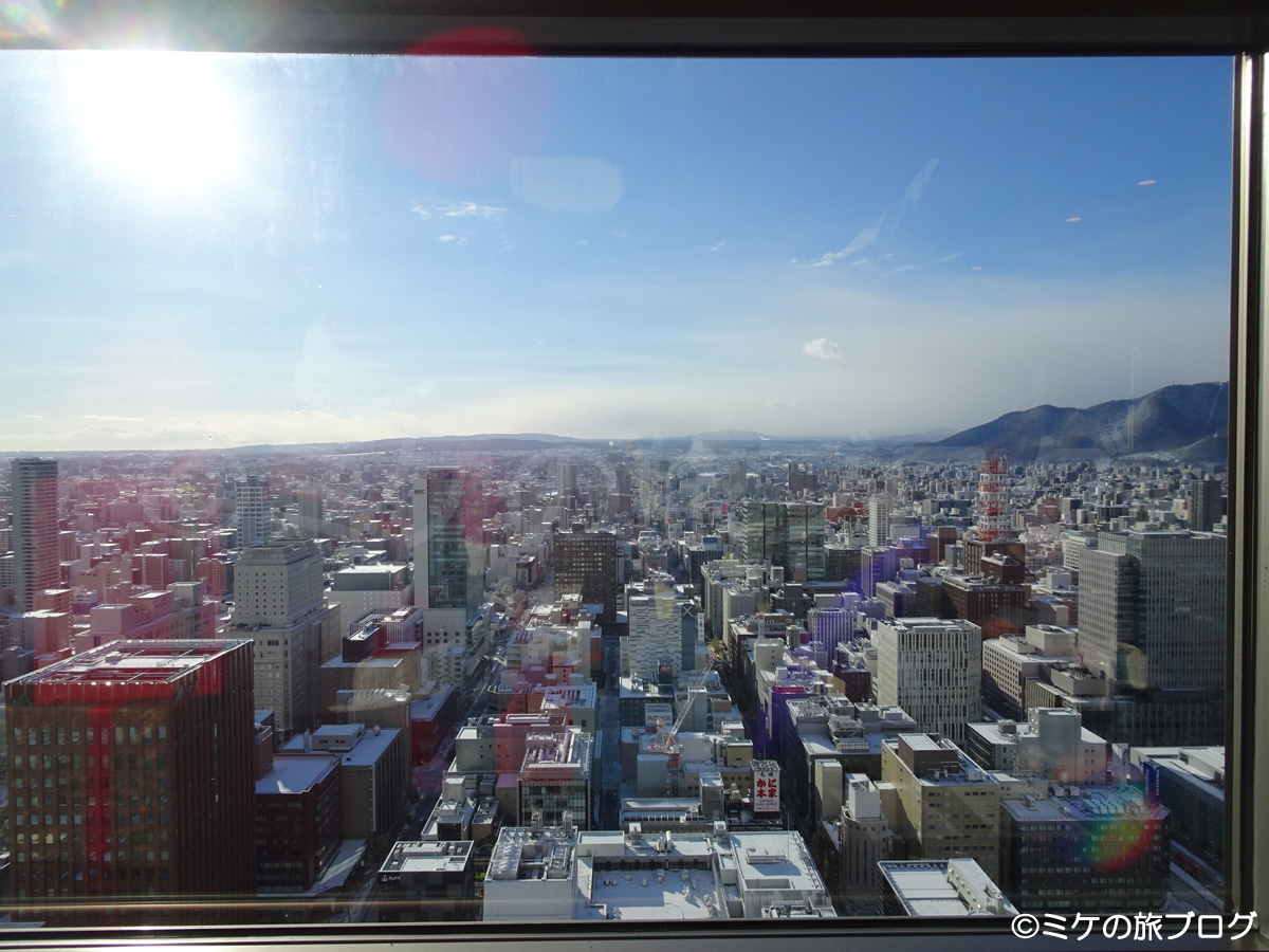 JRタワーホテル日航札幌の「SKY J」の南側の風景