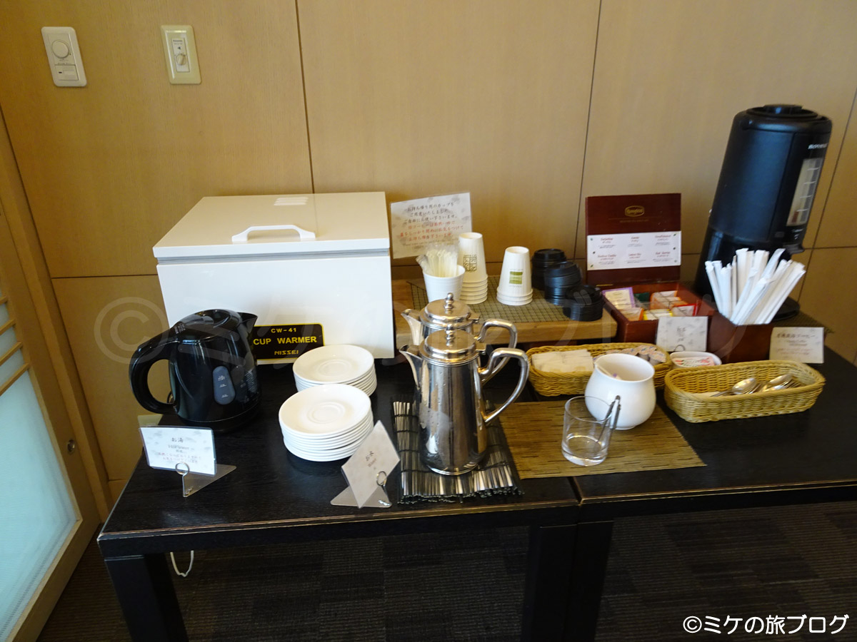 JRタワーホテル日航札幌,「丹頂」の朝食時の温かい飲み物