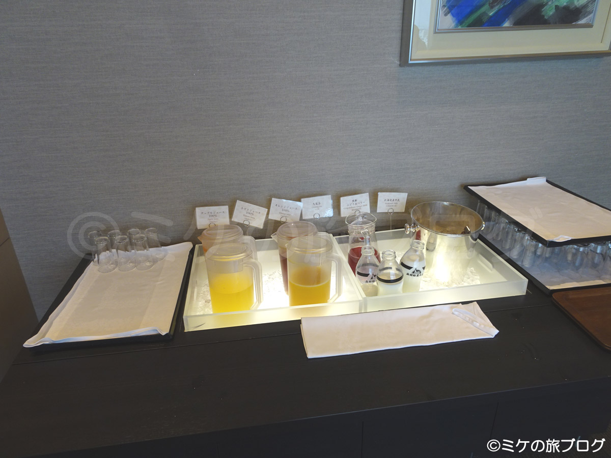 JRタワーホテル日航札幌,「丹頂」の朝食時の冷たい飲み物