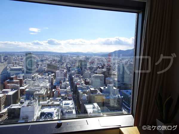 JRタワーホテル日航札幌の南側の部屋から見る昼間の景色