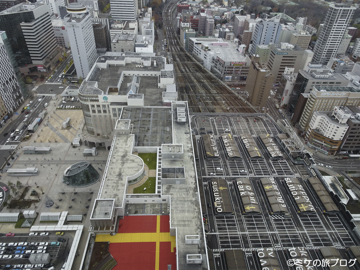 JRタワーホテル日航札幌の「SKY J」の西側の風景