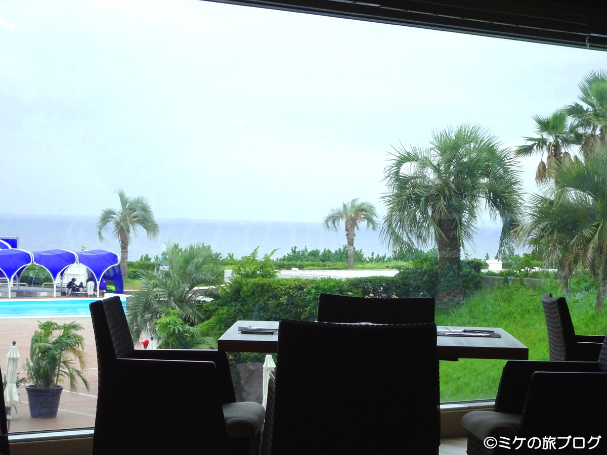 大磯プリンスホテルの中国料理レストラン「滄（そう）」からの景色