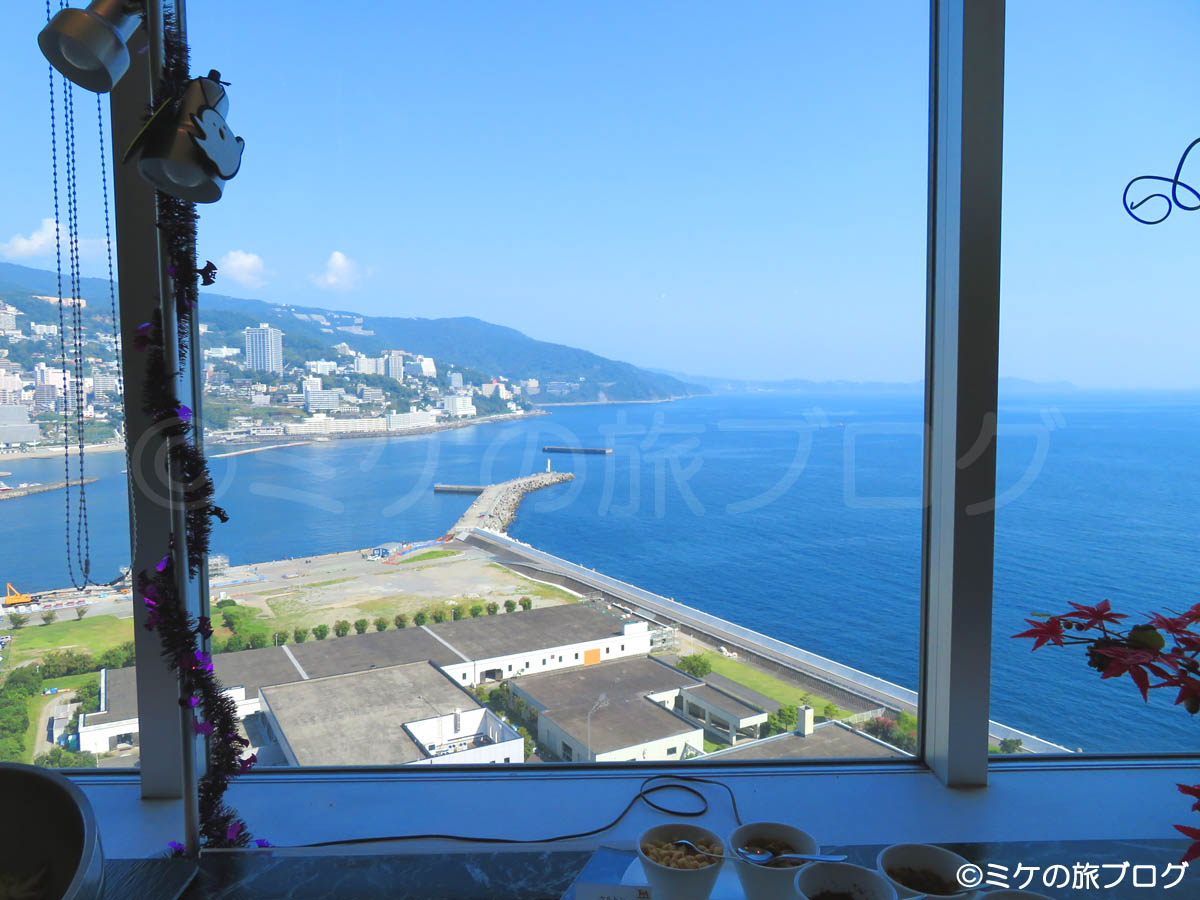 熱海後楽園ホテルのタワー館「TOP・OF・ATAMI 」からの景色