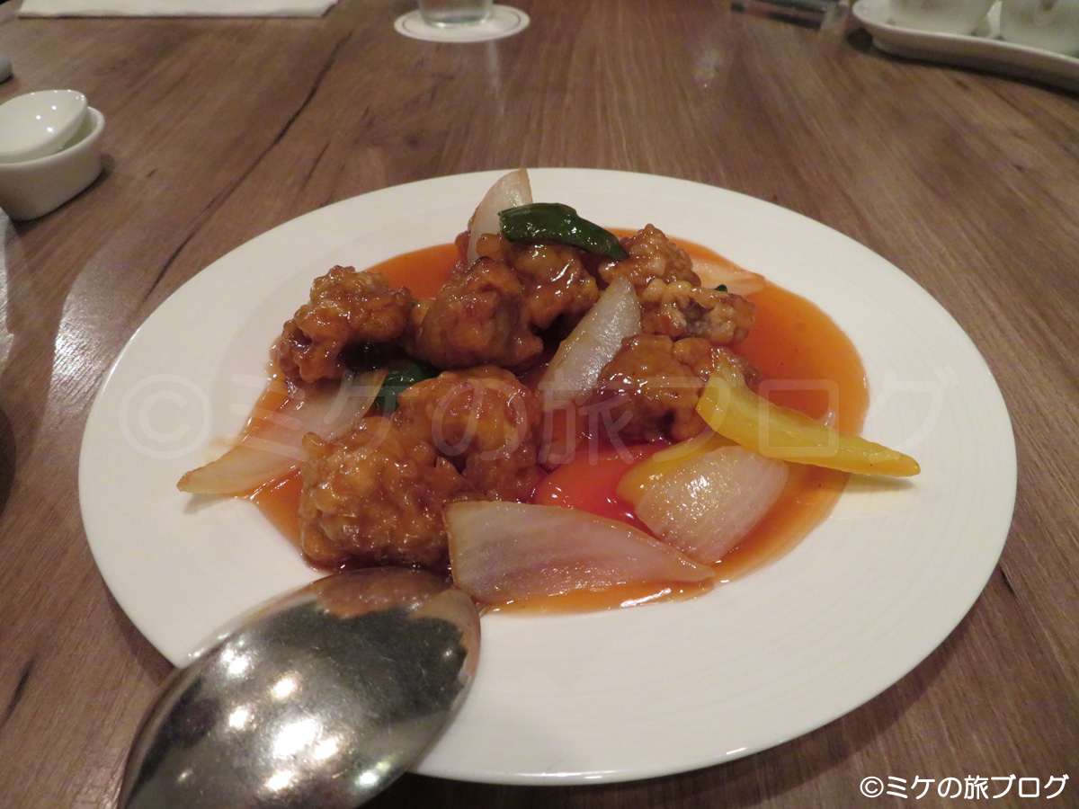 大磯プリンスホテルの中国料理レストラン「滄（そう）」の「酢豚」