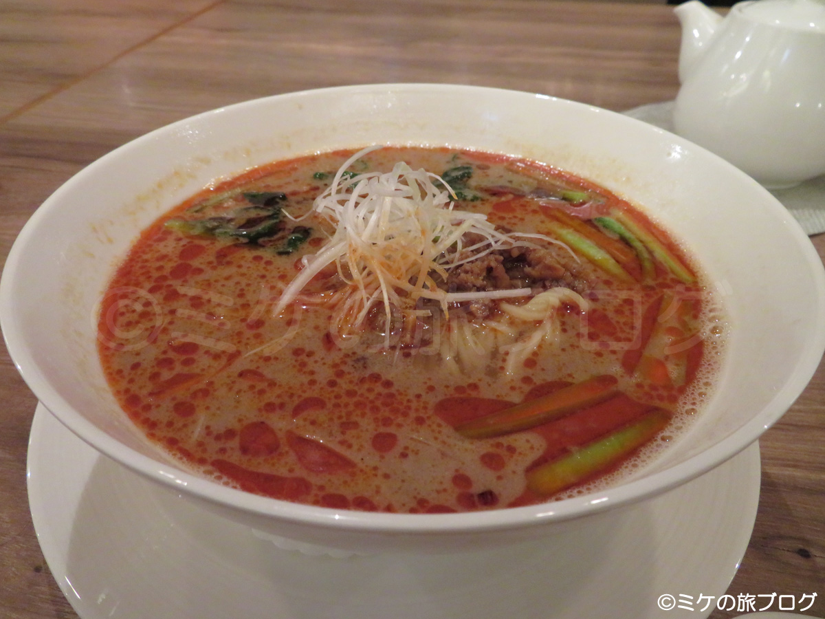 大磯プリンスホテルの中国料理レストラン「滄（そう）」の「担々麺」