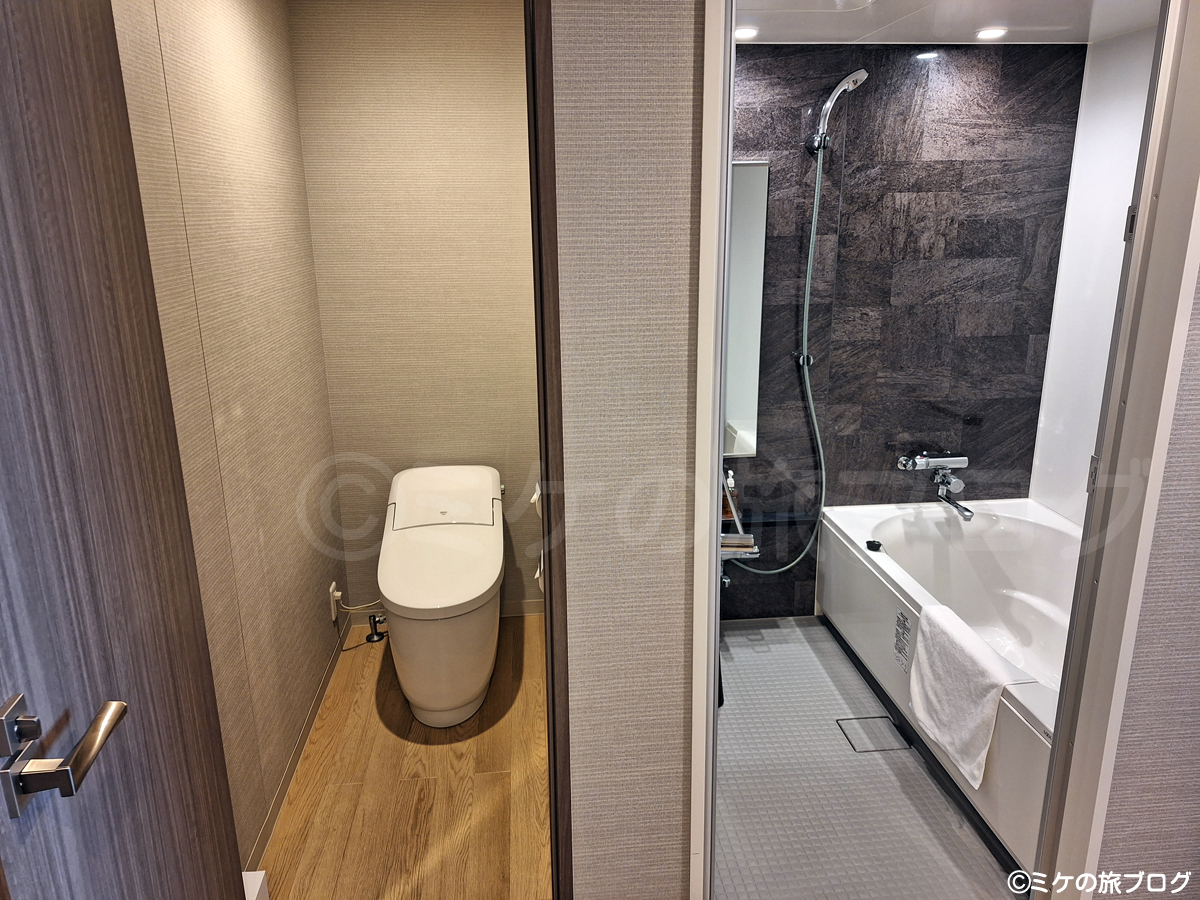 川越東武ホテル ツインルームのお風呂とトイレ