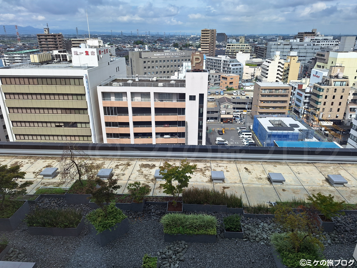 川越東武ホテル ツインルームの部屋から見た眺望